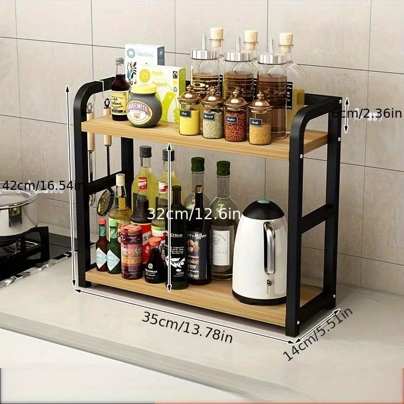 Elegant 2-Tier Metal Countertop Shelf™