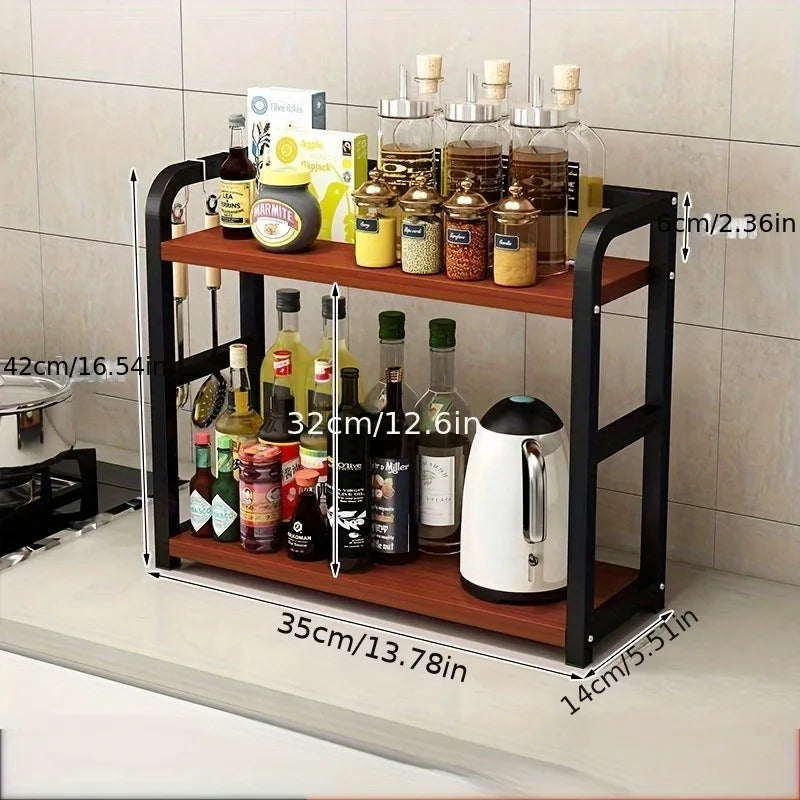 Elegant 2-Tier Metal Countertop Shelf™