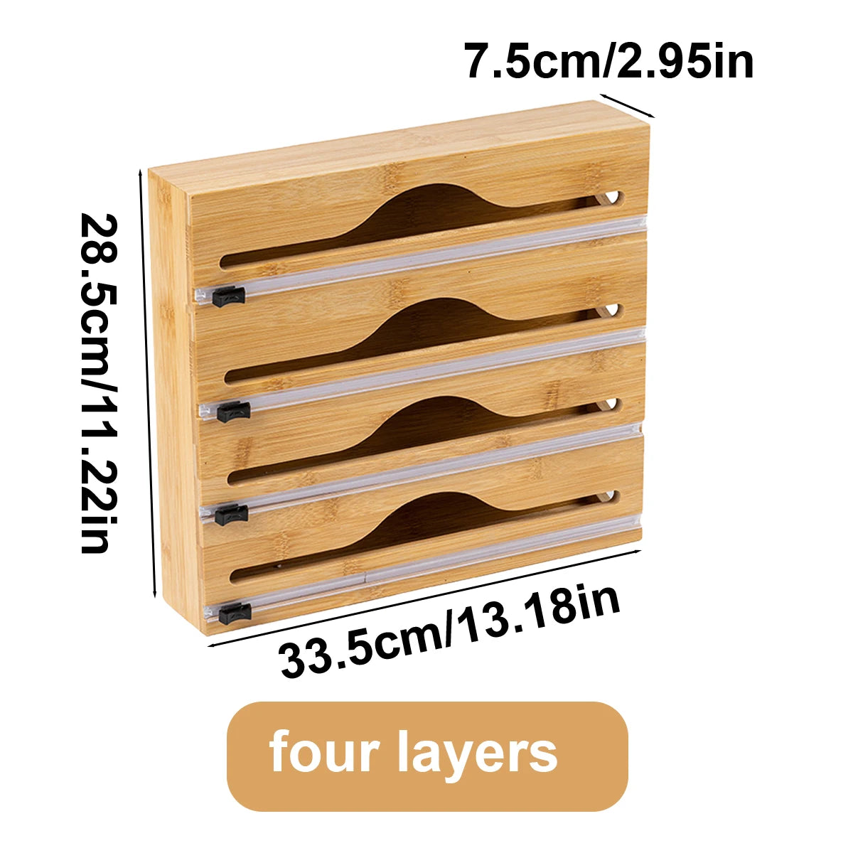 Bamboo Kitchen Wrap Organizer™