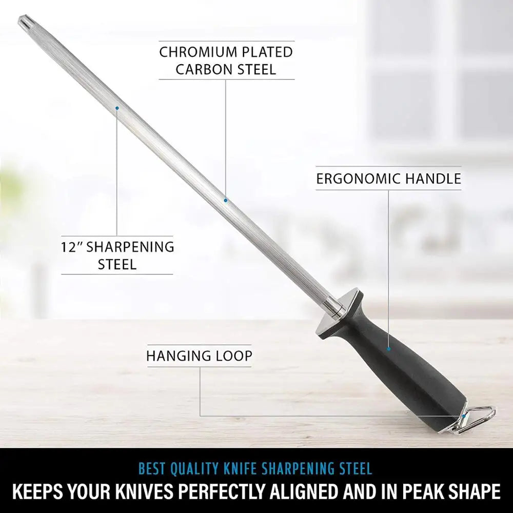 12 inch diamond Knife Sharpener Rod