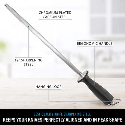 12 inch diamond Knife Sharpener Rod
