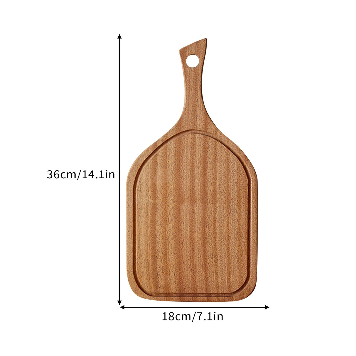 Long-handled Acacia Wood Cutting Board Solid Household Wooden Creative Photo Props Serving Charcuterie Boards Posing