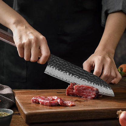 F.YOUNG 7" Japanese Santoku Knife 67 Layer Damascus Steel