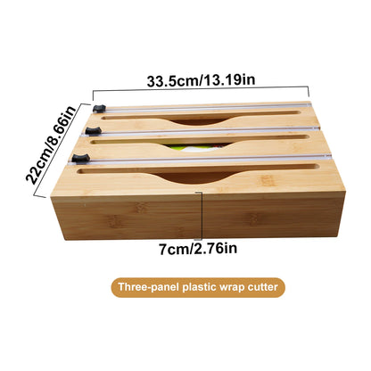 Bamboo Kitchen Wrap Organizer™