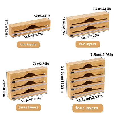 Bamboo Kitchen Wrap Organizer™