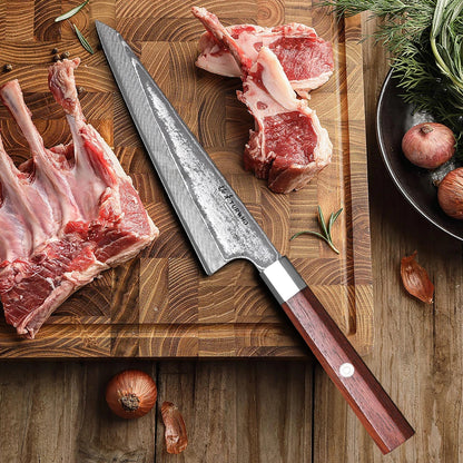 TURWHO 6" Honesuki Damascus Steel utility knife